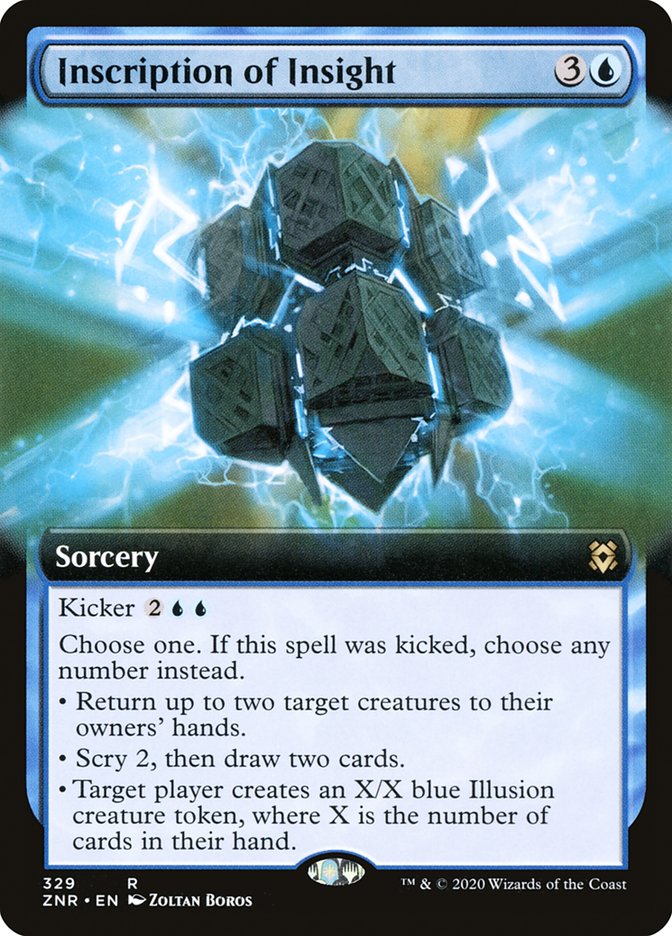Inscription of Insight (Extended Art) [Zendikar Rising] MTG Single Magic: The Gathering | Red Claw Gaming