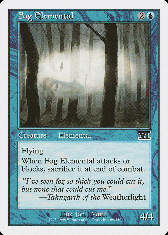 Fog Elemental [Classic Sixth Edition] MTG Single Magic: The Gathering | Red Claw Gaming
