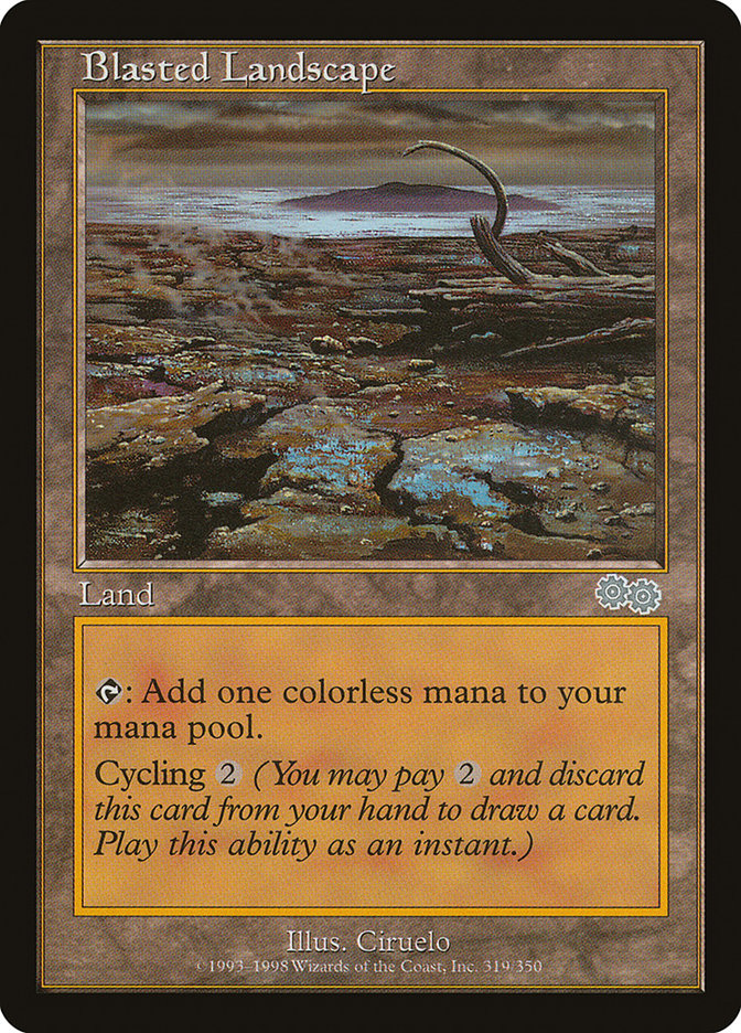 Blasted Landscape [Urza's Saga] MTG Single Magic: The Gathering | Red Claw Gaming