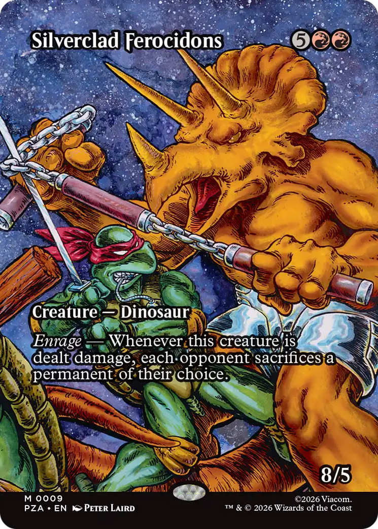 Silverclad Ferocidons (Borderless) [Teenage Mutant Ninja Turtles Eternal-Legal] MTG Single Magic: The Gathering | Red Claw Gaming