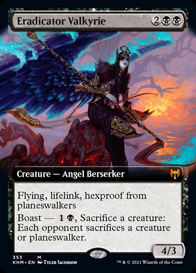 Eradicator Valkyrie (Extended Art) [Kaldheim] MTG Single Magic: The Gathering | Red Claw Gaming