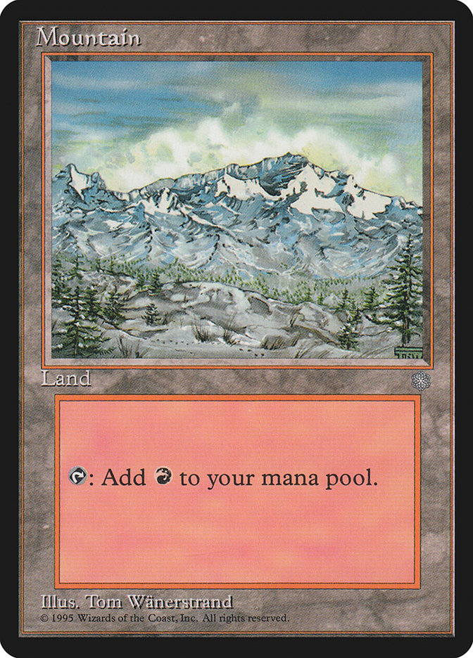 Mountain (Trees Visible / Signature on Right) [Ice Age] MTG Single Magic: The Gathering | Red Claw Gaming