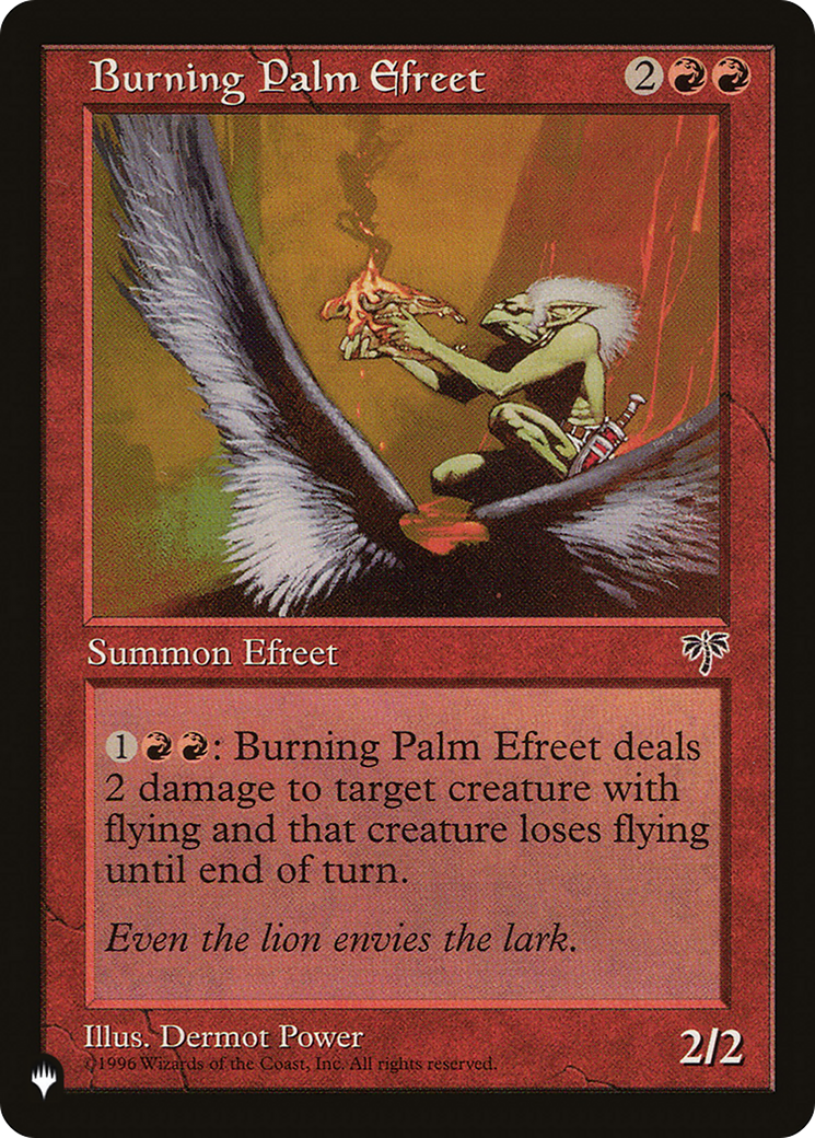 Burning Palm Efreet [The List] MTG Single Magic: The Gathering | Red Claw Gaming