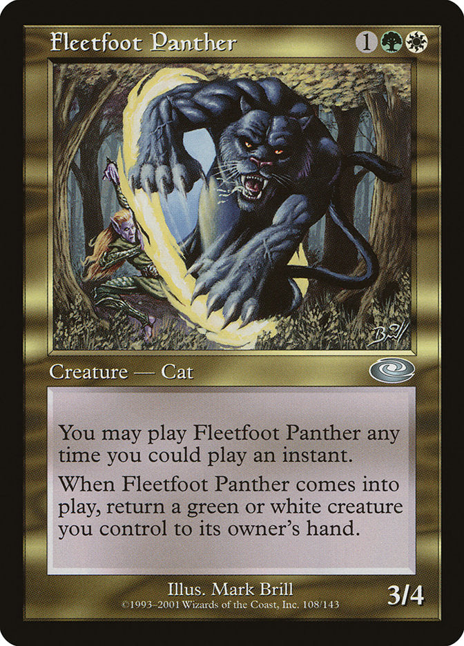 Fleetfoot Panther [Planeshift] MTG Single Magic: The Gathering | Red Claw Gaming
