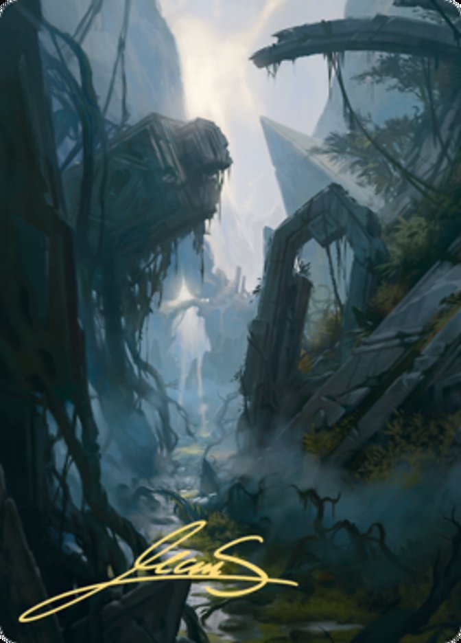 Swamp 2 Art Card (Gold-Stamped Signature) [Zendikar Rising Art Series] MTG Single Magic: The Gathering | Red Claw Gaming