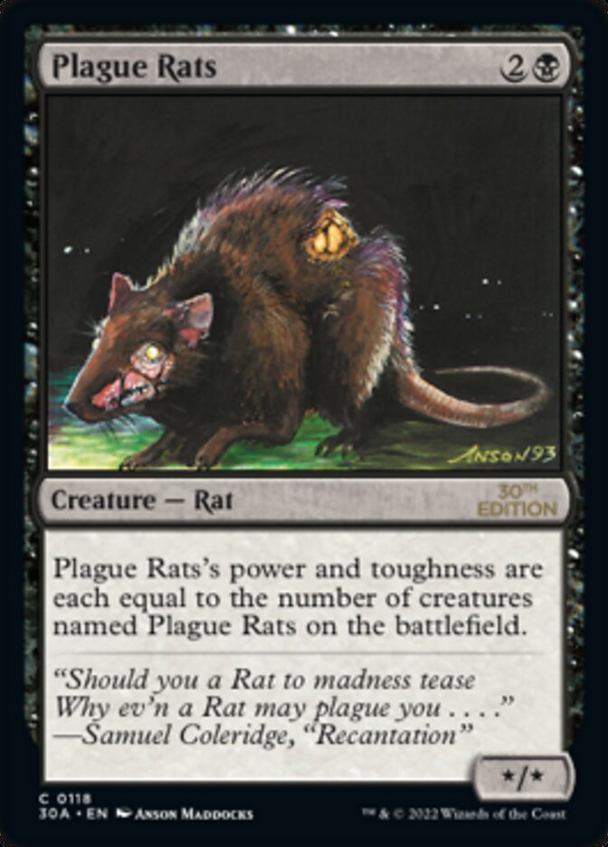 Plague Rats [30th Anniversary Edition] MTG Single Magic: The Gathering | Red Claw Gaming