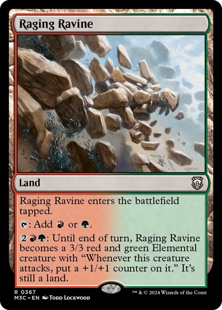 Raging Ravine (Ripple Foil) [Modern Horizons 3 Commander] MTG Single Magic: The Gathering | Red Claw Gaming