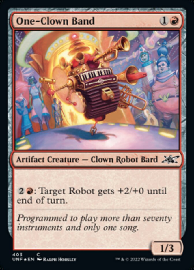 One-Clown Band (Galaxy Foil) [Unfinity] MTG Single Magic: The Gathering    | Red Claw Gaming