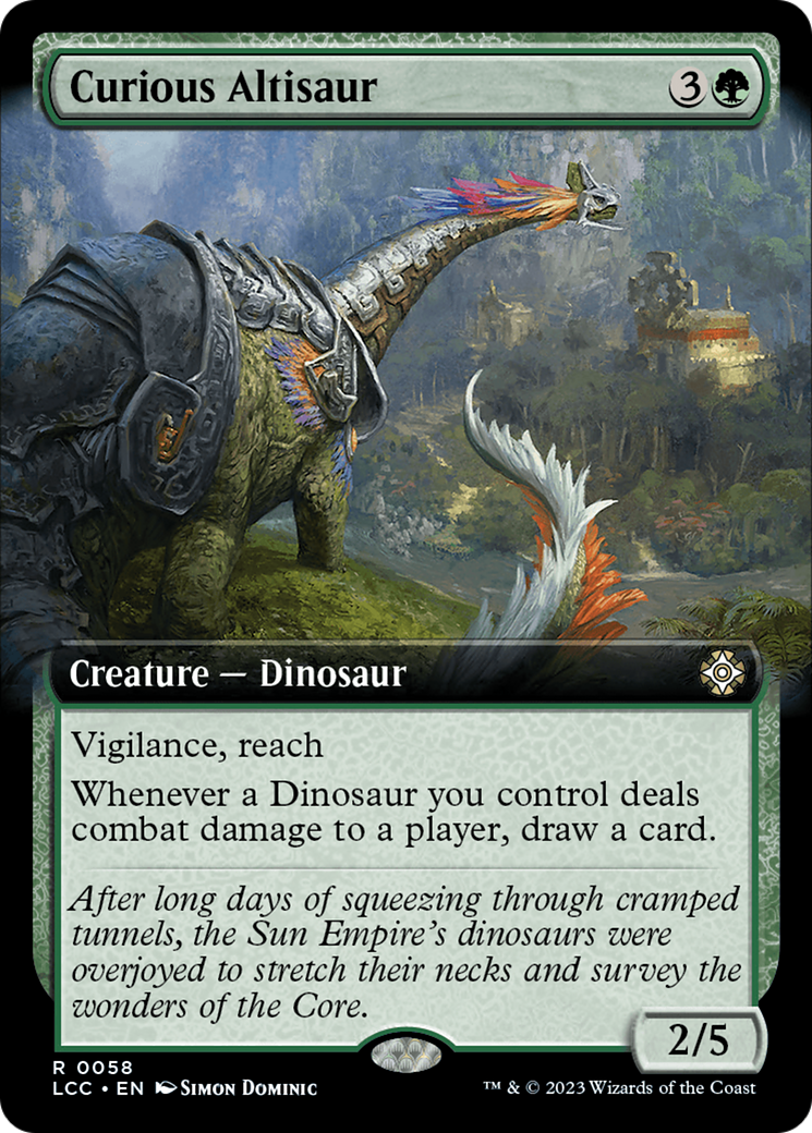 Curious Altisaur (Extended Art) [The Lost Caverns of Ixalan Commander] MTG Single Magic: The Gathering | Red Claw Gaming