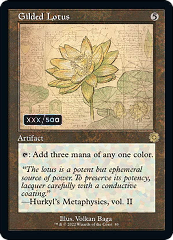 Gilded Lotus (Retro Schematic) (Serialized) [The Brothers' War Retro Artifacts] MTG Single Magic: The Gathering | Red Claw Gaming