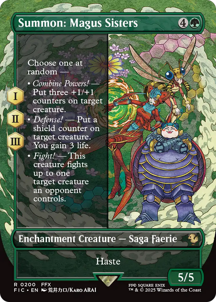 Summon: Magus Sisters (Borderless) [FINAL FANTASY Commander] MTG Single Magic: The Gathering | Red Claw Gaming