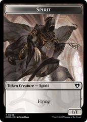 Spirit (0039) // Spider Double-Sided Token [Commander Masters Tokens] MTG Single Magic: The Gathering    | Red Claw Gaming
