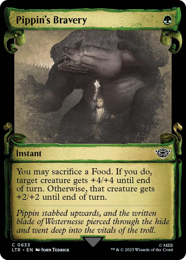 Pippin's Bravery [The Lord of the Rings: Tales of Middle-Earth Showcase Scrolls] MTG Single Magic: The Gathering | Red Claw Gaming
