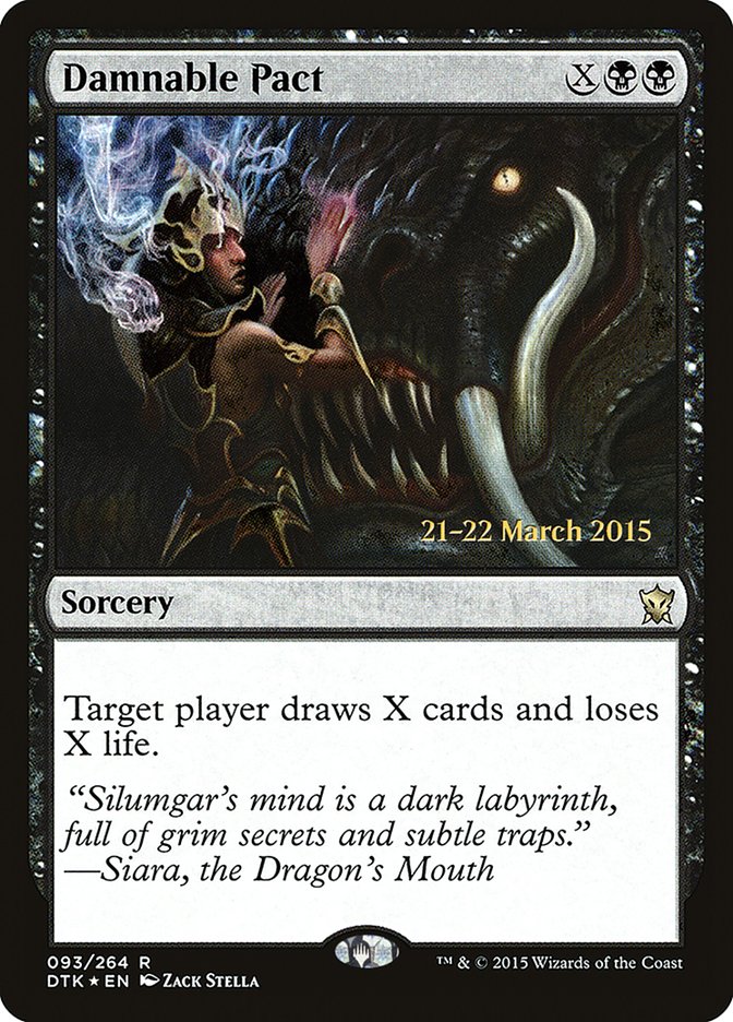 Damnable Pact [Dragons of Tarkir Prerelease Promos] MTG Single Magic: The Gathering | Red Claw Gaming