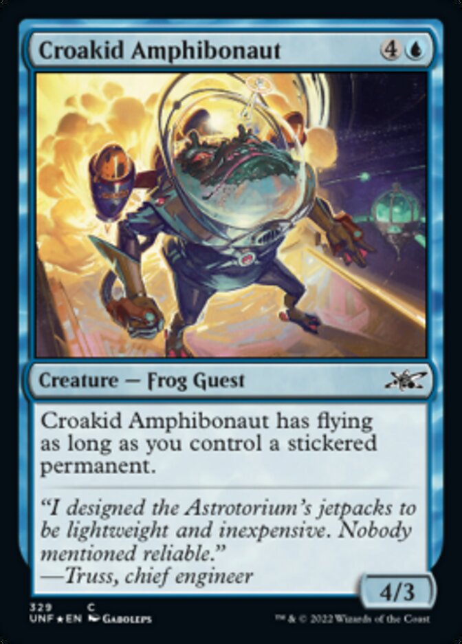 Croakid Amphibonaut (Galaxy Foil) [Unfinity] MTG Single Magic: The Gathering    | Red Claw Gaming
