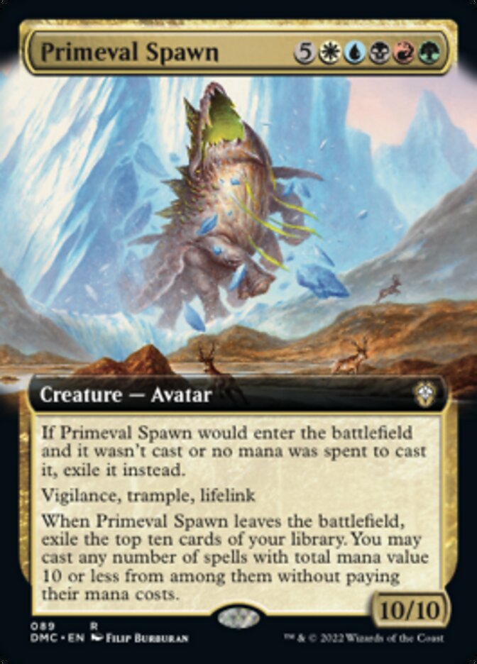 Primeval Spawn (Extended Art) [Dominaria United Commander] MTG Single Magic: The Gathering | Red Claw Gaming