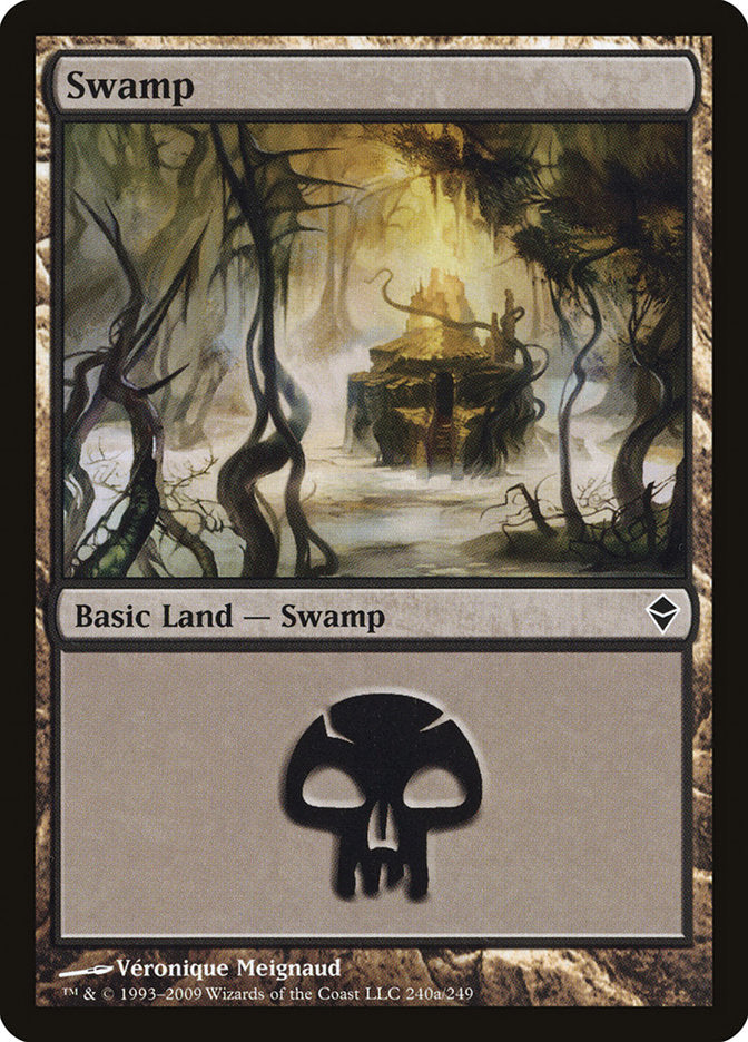 Swamp (240a) [Zendikar] MTG Single Magic: The Gathering | Red Claw Gaming