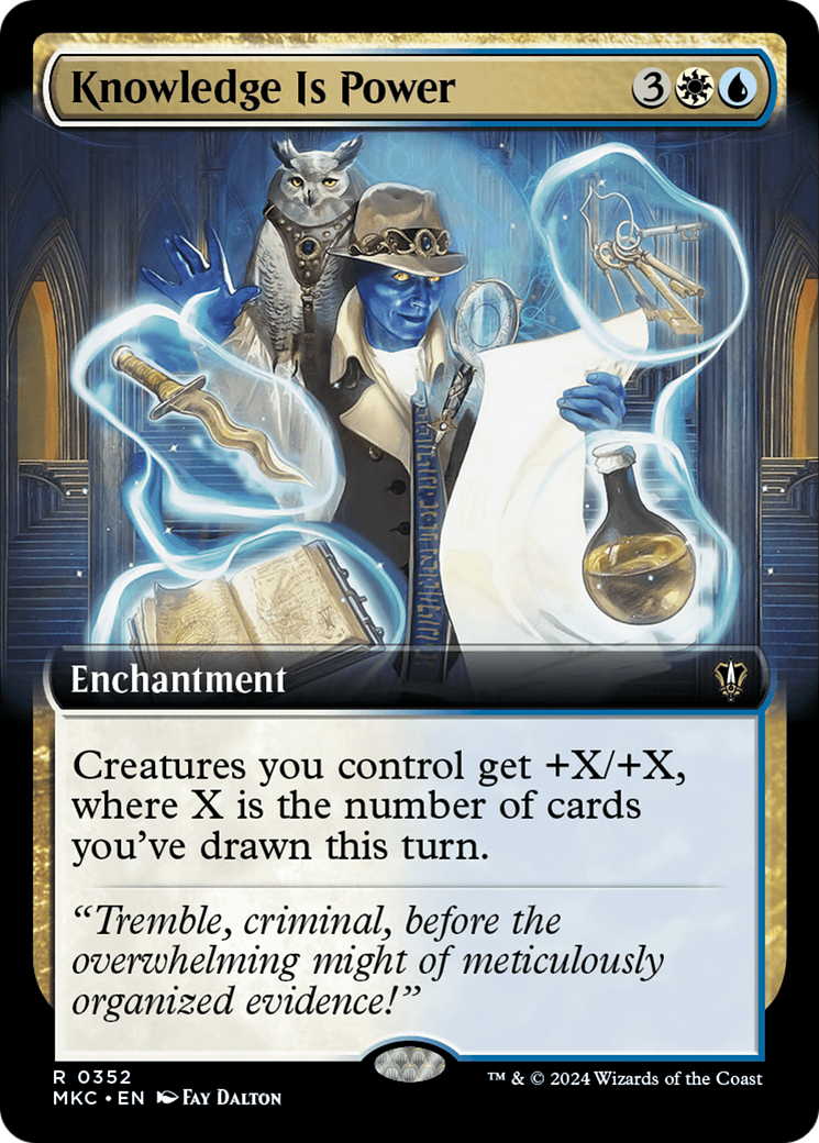 Knowledge is Power (Extended Art) [Murders at Karlov Manor Commander] MTG Single Magic: The Gathering | Red Claw Gaming