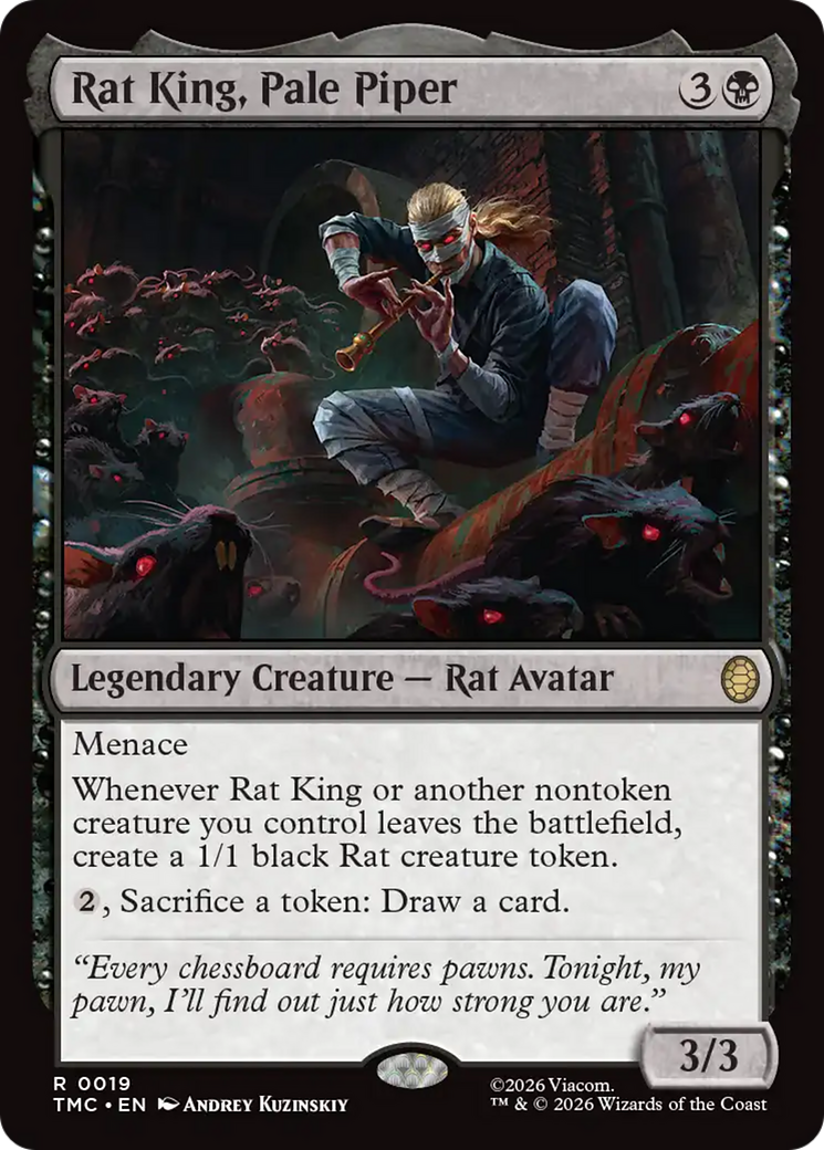 Rat King, Pale Piper [Teenage Mutant Ninja Turtles Commander] MTG Single Magic: The Gathering | Red Claw Gaming