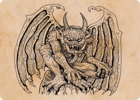 Cloister Gargoyle (Showcase) Art Card [Dungeons & Dragons: Adventures in the Forgotten Realms Art Series] MTG Single Magic: The Gathering | Red Claw Gaming