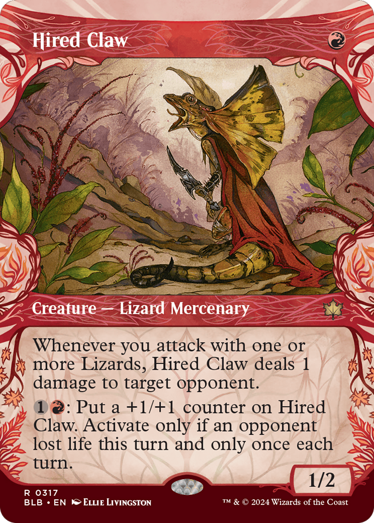 Hired Claw (Showcase) [Bloomburrow] MTG Single Magic: The Gathering | Red Claw Gaming
