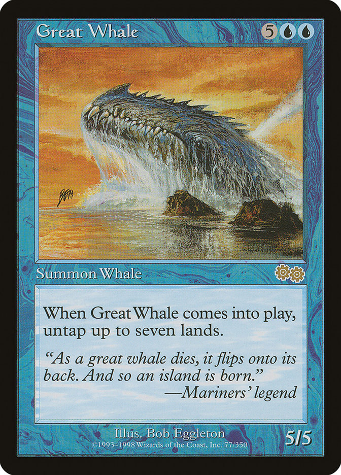 Great Whale [Urza's Saga] MTG Single Magic: The Gathering | Red Claw Gaming