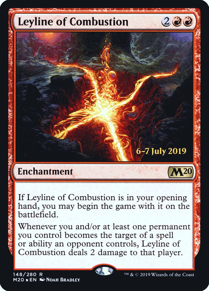 Leyline of Combustion [Core Set 2020 Prerelease Promos] MTG Single Magic: The Gathering | Red Claw Gaming
