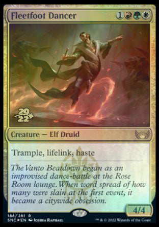 Fleetfoot Dancer [Streets of New Capenna Prerelease Promos] MTG Single Magic: The Gathering | Red Claw Gaming