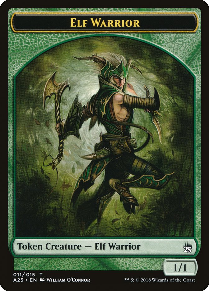 Elf Warrior Token [Masters 25 Tokens] MTG Single Magic: The Gathering | Red Claw Gaming