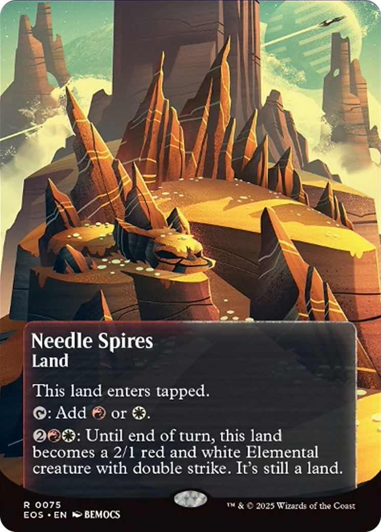 Needle Spires (0075) (Borderless) [Edge of Eternities: Stellar Sights] MTG Single Magic: The Gathering | Red Claw Gaming