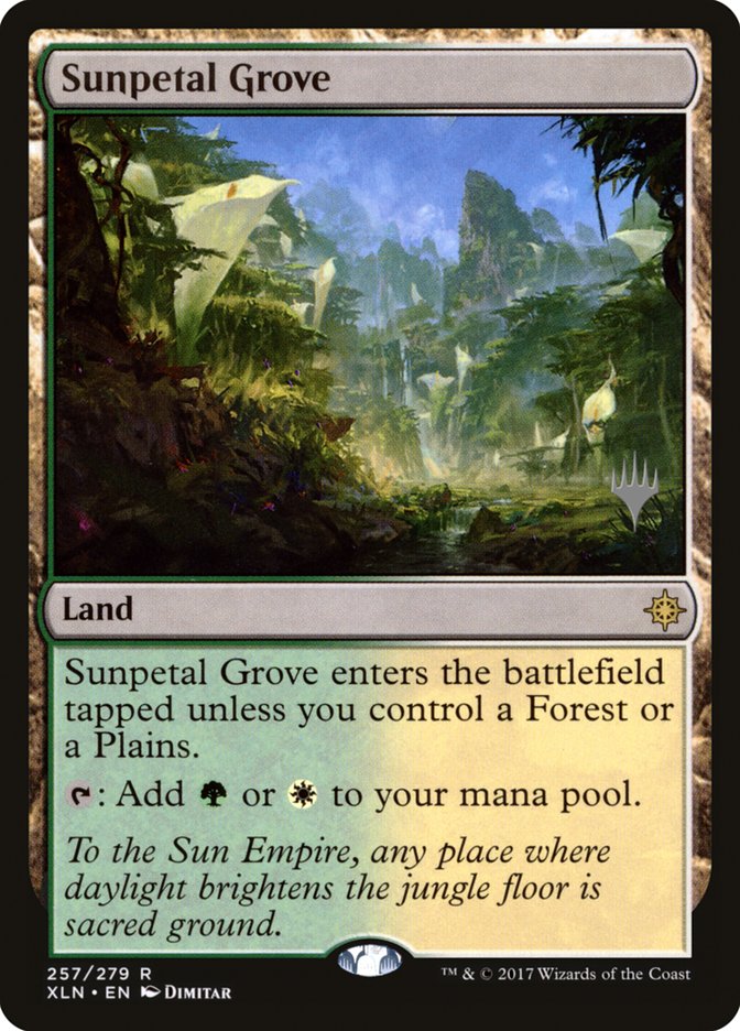 Sunpetal Grove (Promo Pack) [Ixalan Promos] MTG Single Magic: The Gathering | Red Claw Gaming