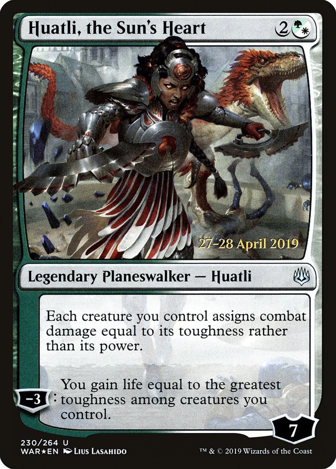 Huatli, the Sun's Heart [War of the Spark Prerelease Promos] MTG Single Magic: The Gathering | Red Claw Gaming