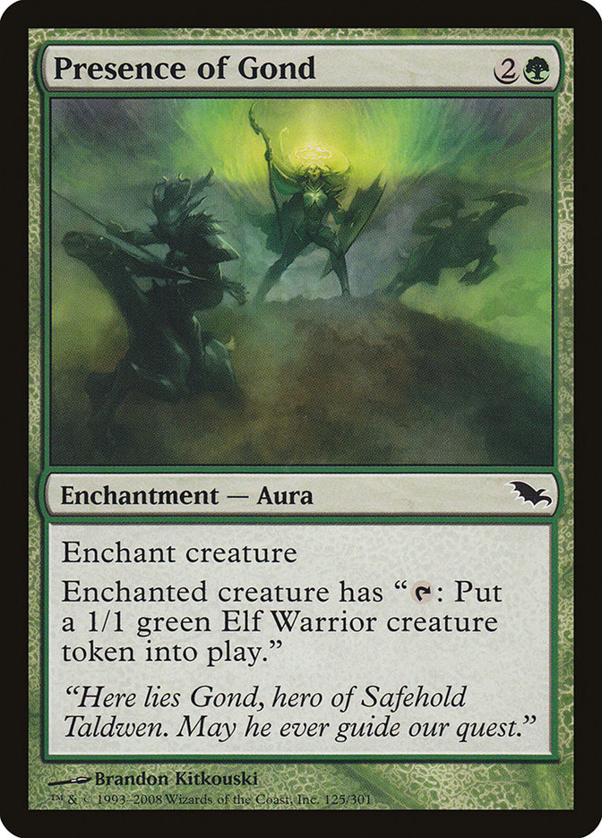 Presence of Gond [Shadowmoor] MTG Single Magic: The Gathering | Red Claw Gaming