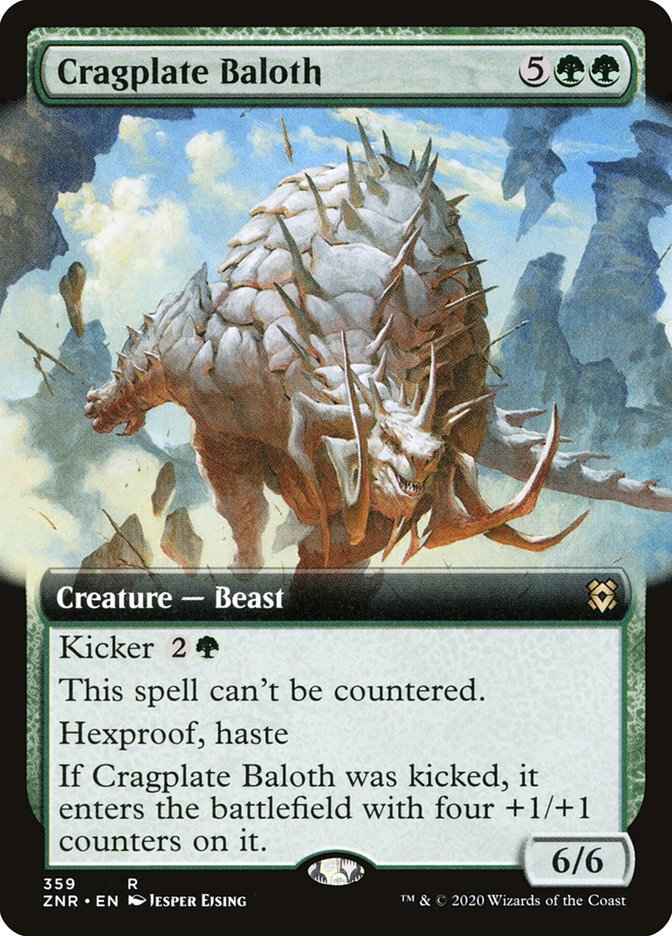 Cragplate Baloth (Extended Art) [Zendikar Rising] MTG Single Magic: The Gathering | Red Claw Gaming