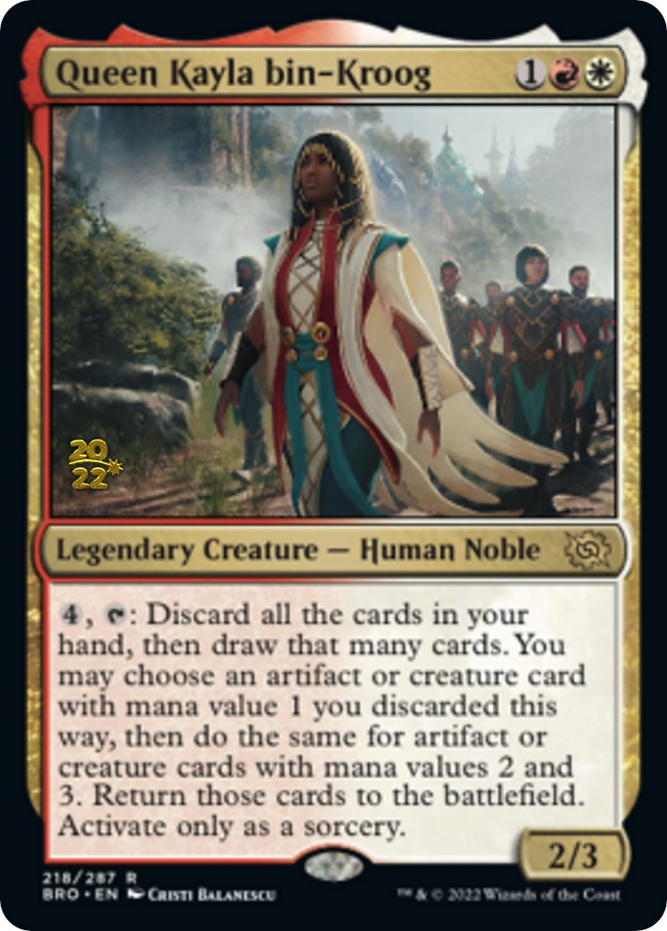 Queen Kayla bin-Kroog [The Brothers' War Prerelease Promos] MTG Single Magic: The Gathering | Red Claw Gaming