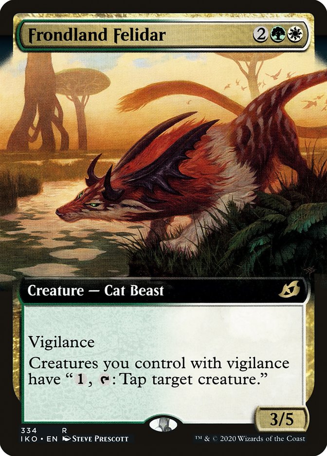 Frondland Felidar (Extended Art) [Ikoria: Lair of Behemoths] MTG Single Magic: The Gathering | Red Claw Gaming