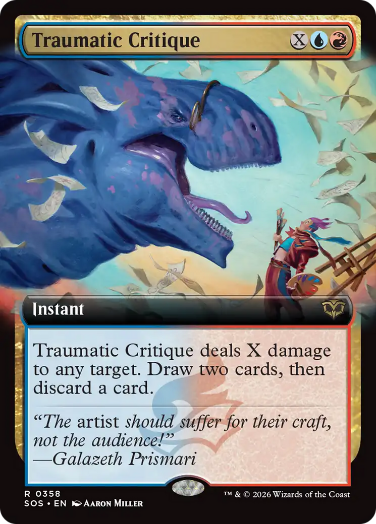 Traumatic Critique (Extended Art) [Secrets of Strixhaven] MTG Single Magic: The Gathering | Red Claw Gaming