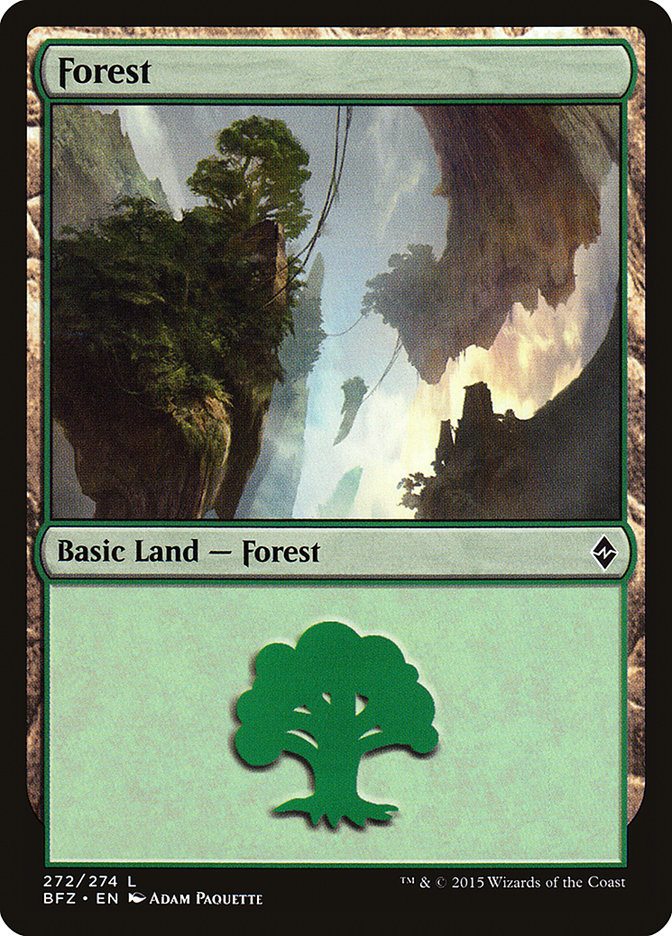 Forest (272) [Battle for Zendikar] MTG Single Magic: The Gathering | Red Claw Gaming
