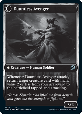 Bereaved Survivor // Dauntless Avenger [Innistrad: Double Feature] MTG Single Magic: The Gathering | Red Claw Gaming