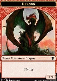 Dragon (006) // Gold Double-Sided Token [Commander 2017 Tokens] MTG Single Magic: The Gathering | Red Claw Gaming