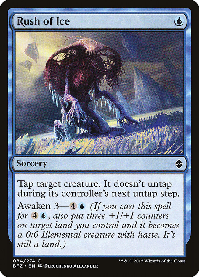Rush of Ice [Battle for Zendikar] MTG Single Magic: The Gathering | Red Claw Gaming