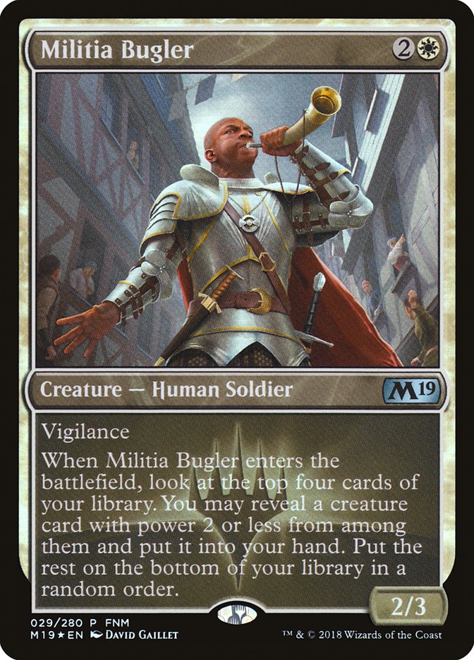 Militia Bugler (FNM) [Core Set 2019 Promos] MTG Single Magic: The Gathering | Red Claw Gaming