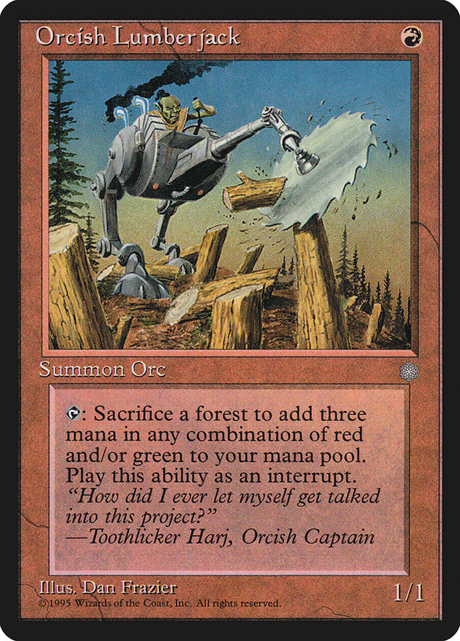 Orcish Lumberjack [Ice Age] MTG Single Magic: The Gathering | Red Claw Gaming