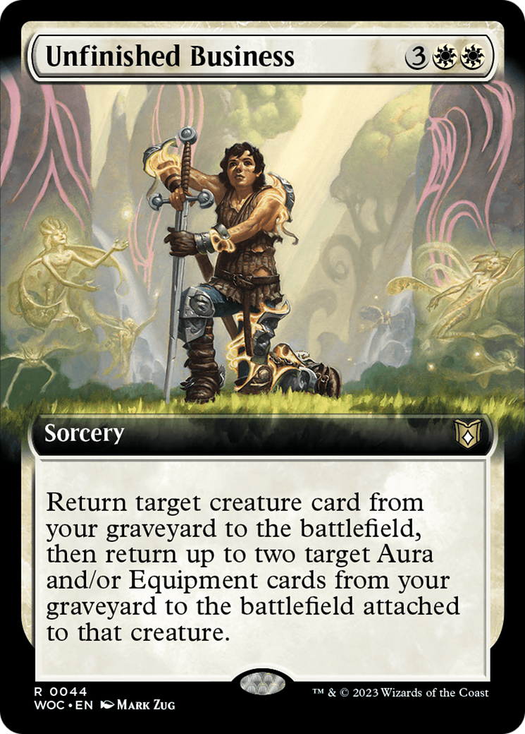 Unfinished Business (Extended Art) [Wilds of Eldraine Commander] MTG Single Magic: The Gathering | Red Claw Gaming