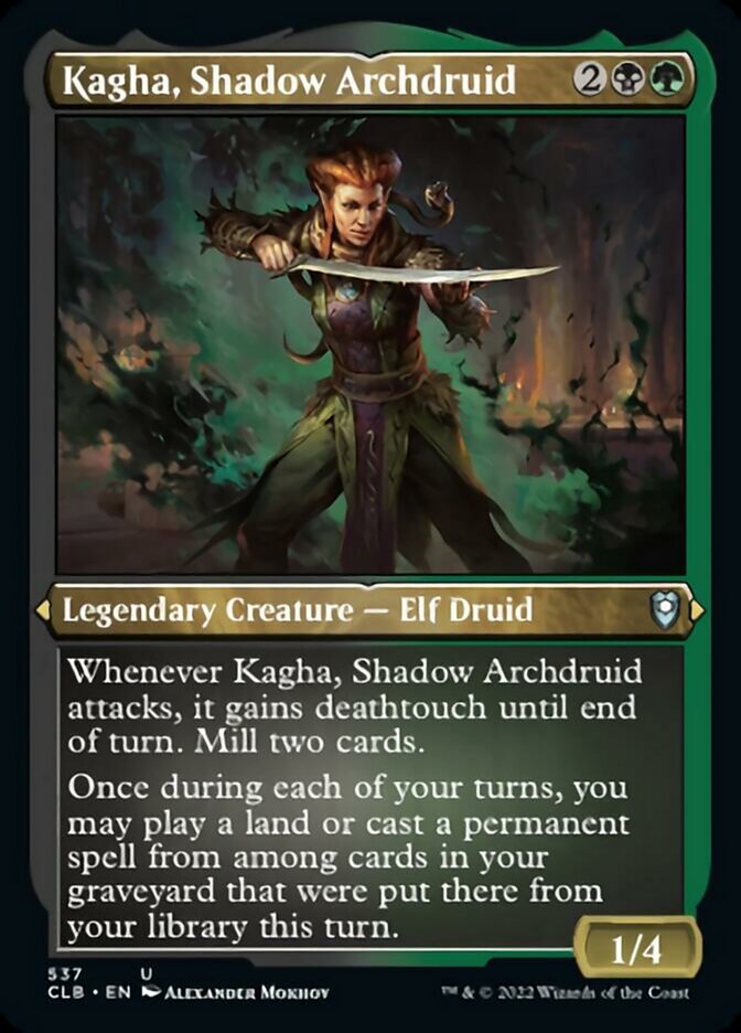 Kagha, Shadow Archdruid (Foil Etched) [Commander Legends: Battle for Baldur's Gate] MTG Single Magic: The Gathering | Red Claw Gaming