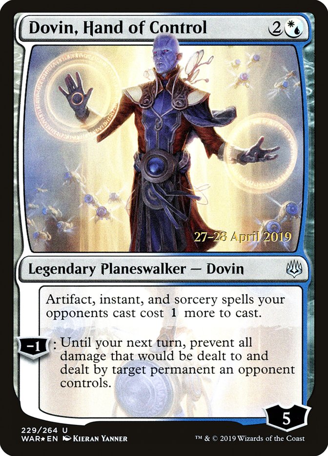 Dovin, Hand of Control [War of the Spark Prerelease Promos] MTG Single Magic: The Gathering | Red Claw Gaming