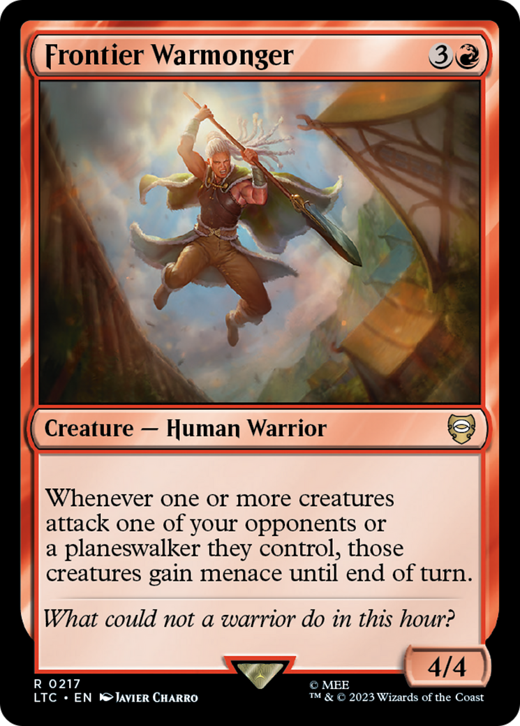 Frontier Warmonger [The Lord of the Rings: Tales of Middle-Earth Commander] MTG Single Magic: The Gathering | Red Claw Gaming