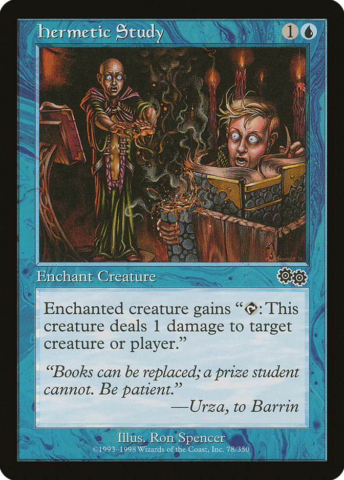 Hermetic Study [Urza's Saga] MTG Single Magic: The Gathering | Red Claw Gaming
