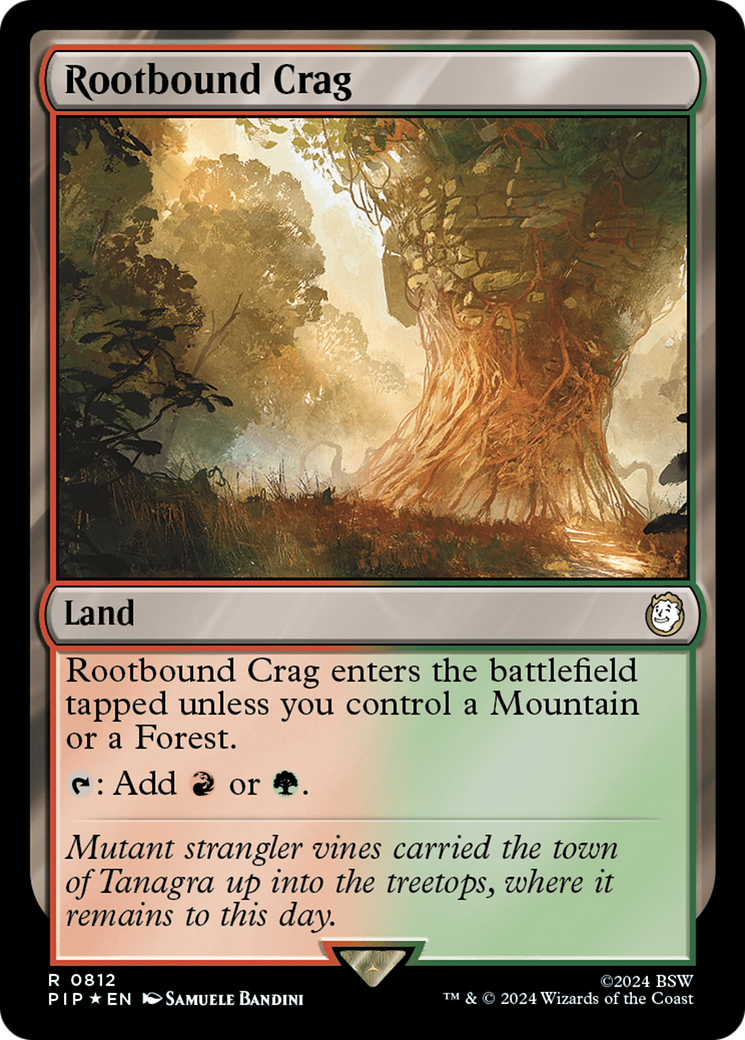 Rootbound Crag (Surge Foil) [Fallout] MTG Single Magic: The Gathering | Red Claw Gaming
