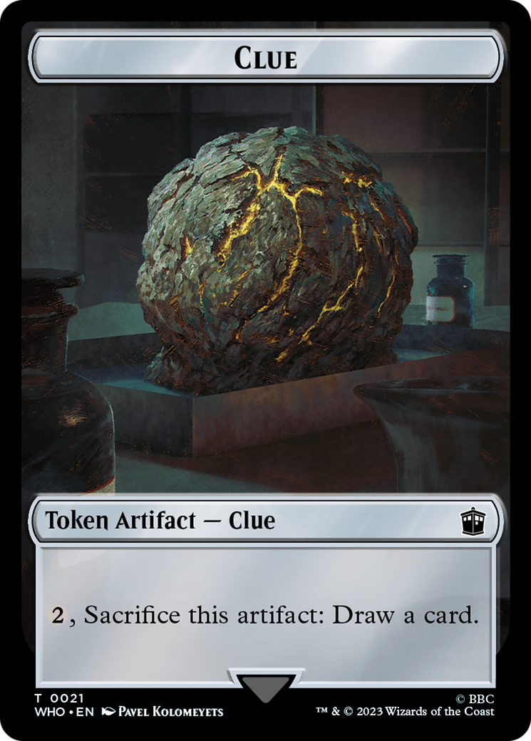 Copy // Clue (0021) Double-Sided Token [Doctor Who Tokens] MTG Single Magic: The Gathering | Red Claw Gaming